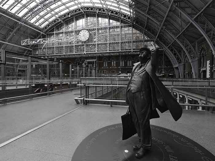 Susan West, Sir John Betjeman at St Pancras, 